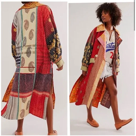 NWOT Free People Island Bright Duster Sz M/ MSRP $398